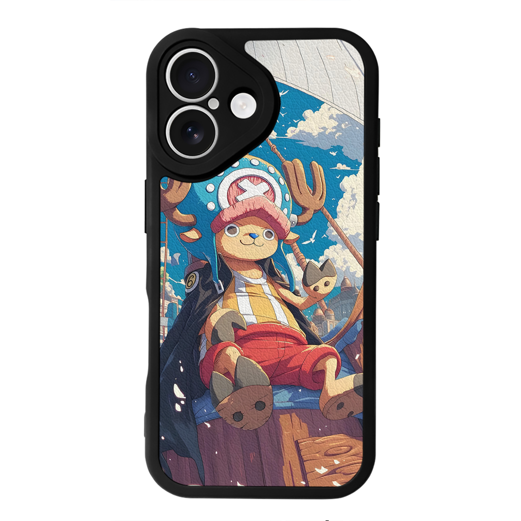 （画像用） ワンピース ONE PIECE 【iPhone 16シリーズ対応】シリコンスマホケース（レザー調） 材質：シリコン